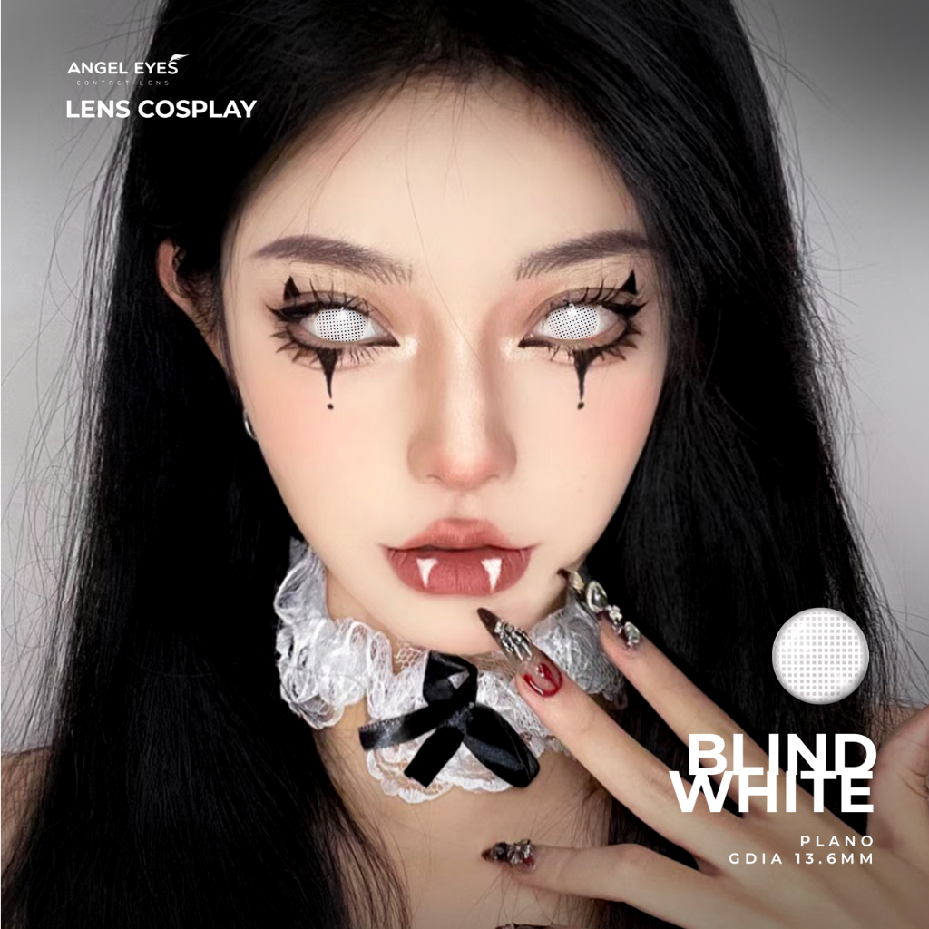 Lens Cosplay thương hiệu Angel Eyes nhiều mẫu hóa trang Đỏ, Trắng, Mù