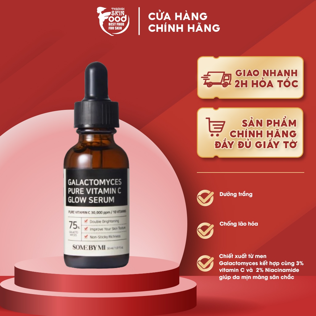 Tinh Chất Dưỡng Trắng, Chống Lão Hóa Nuôi Dưỡng Sáng Mịn Da Some By Mi Galactomyces Vitamin C 30ml