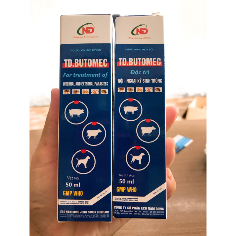 TD BUTOMEC 50ml xịt ve, ghẻ, rận, bọ chét trên chó, mèo, trâu bò