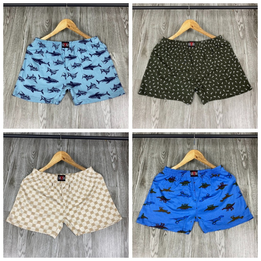 Quần đùi nam mặc nhà thun cotton co giãn mặc cực mát