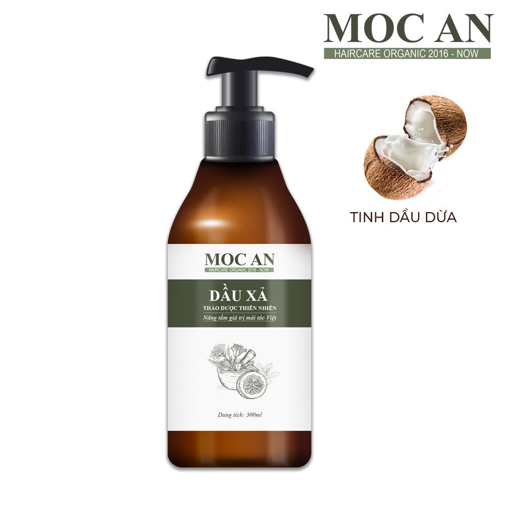 Dầu Xả Dừa Bưởi Non 300ml Mộc Ân Haircare dành cho tóc gãy rụng/tóc hư tổn, dưỡng ẩm bóng mượt