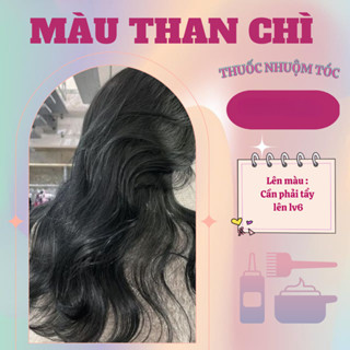 Thuốc nhuộm tóc THAN CHÌ không tẩy phong cách Blackpink Hàn Quốc hottrend dưỡng mềm mượt tặng mũ trùm găng tay May Hair
