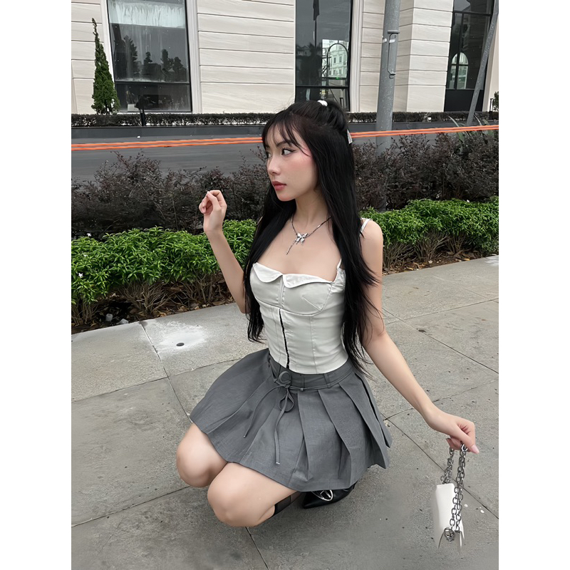 Bvilys| Caily Top Áo corset có khoá kéo bên sườn
