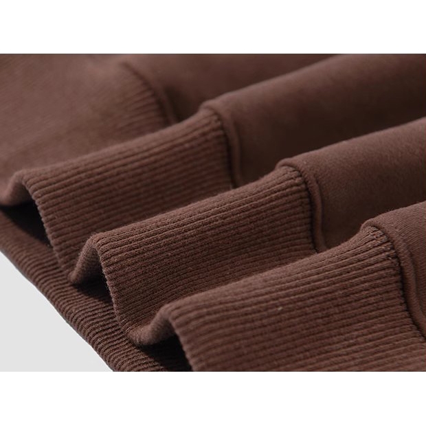 Áo hoodie Dessuu nỉ lót bông dày in hình 3 chú thỏ trước ngực