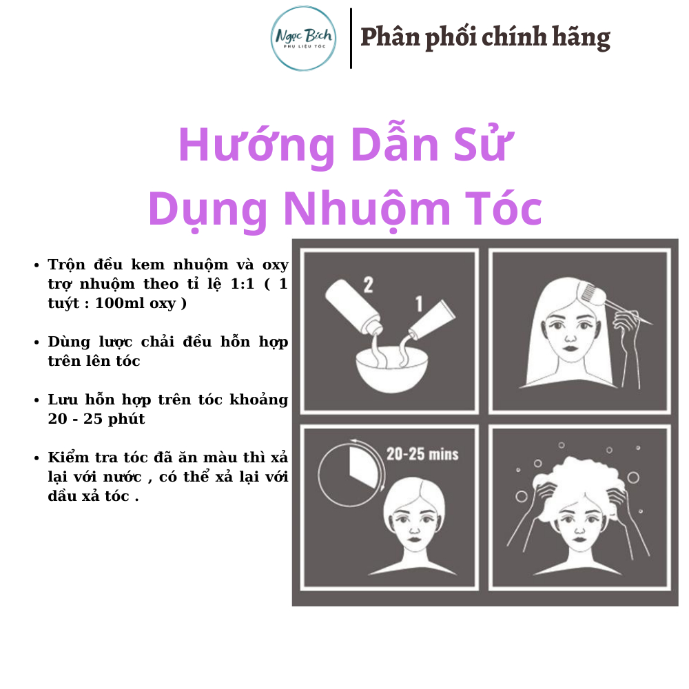 Thuốc nhuộm HT 36 MAIQEIX , Không rát da đầu , Không gây khô tóc , 100ml.