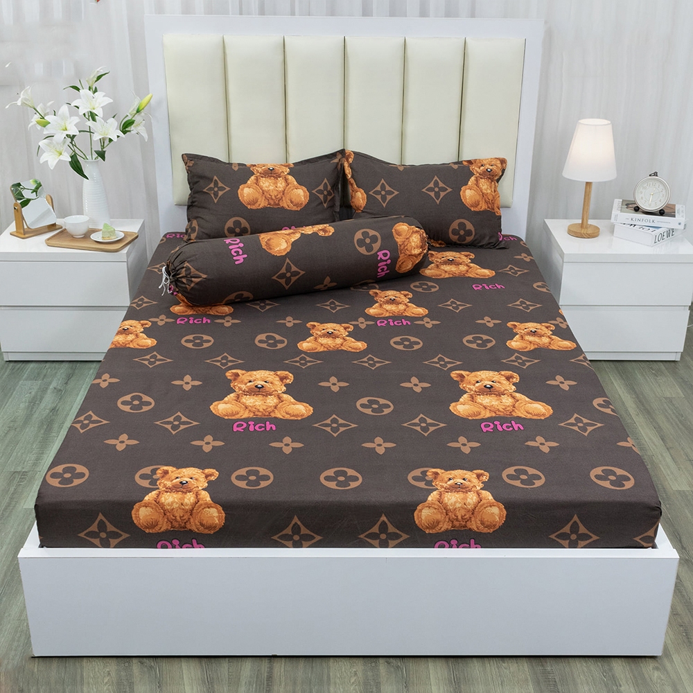 Combo 3 Món Ga Gối Cotton poly Thương Hiệu Mẫu Dior Sang Trọng, Tinh Tế