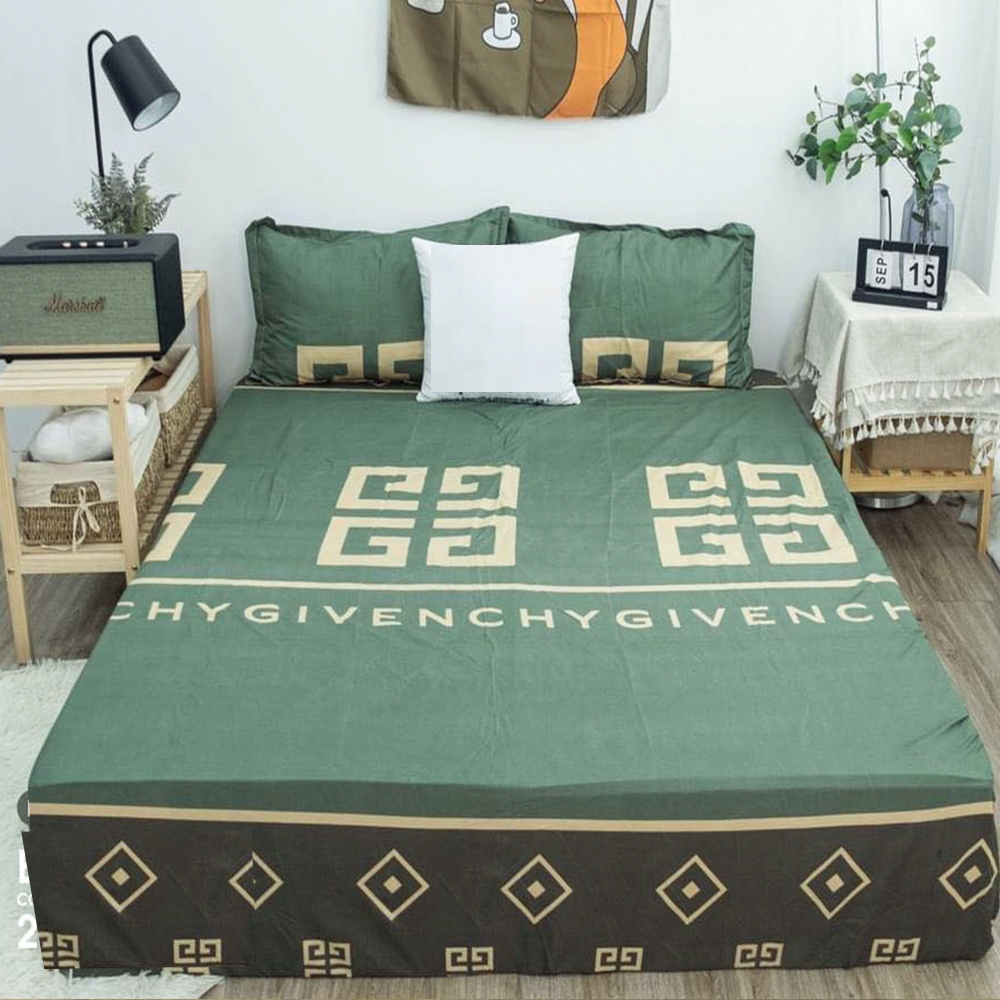 Combo 3 Món Ga Gối Cotton poly Thương Hiệu Mẫu Dior Sang Trọng, Tinh Tế