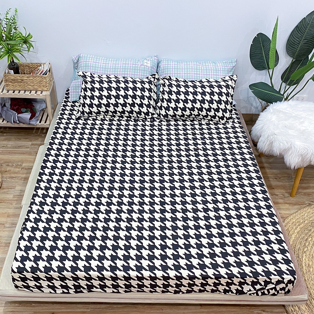 Combo 3 Món Ga Gối Cotton poly Thương Hiệu Mẫu Dior Sang Trọng, Tinh Tế