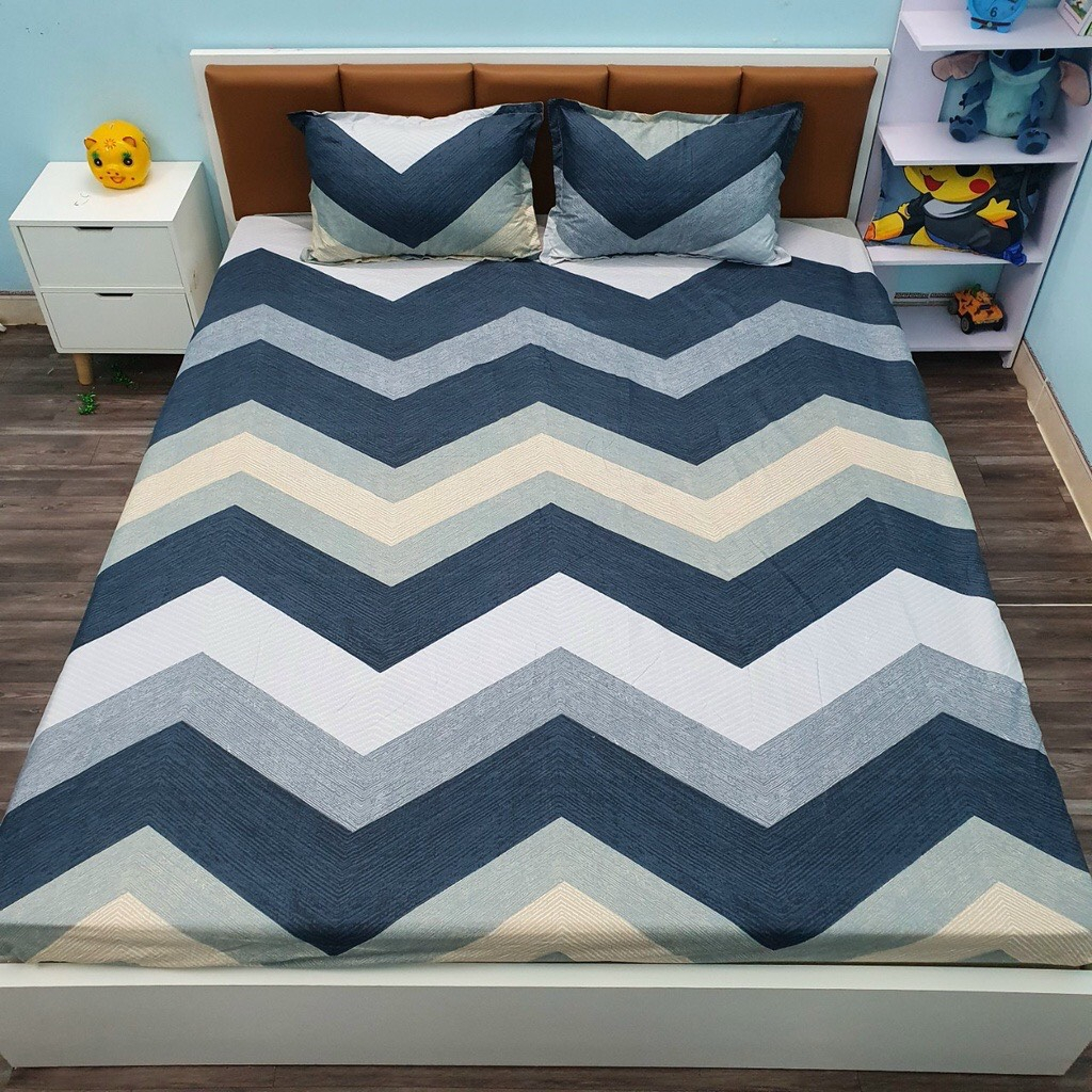 Combo 3 Món Ga Gối Cotton poly Thương Hiệu Mẫu Dior Sang Trọng, Tinh Tế