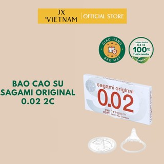 Bao Cao Su Sagami 002 Siêu mỏng cao cấp 0,02mm [CHÍNH HÃNG] (Hộp 2 bao), Nhật Bản, Mỏng như vô hình_Tình thăng hoa