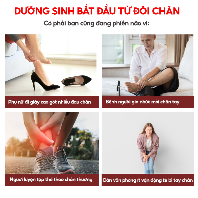 Máy massage chân bấm huyệt DELADEP bản cao cấp máy mát xa xoa bóp bàn chân dành cho người già dân văn phòng MSC01
