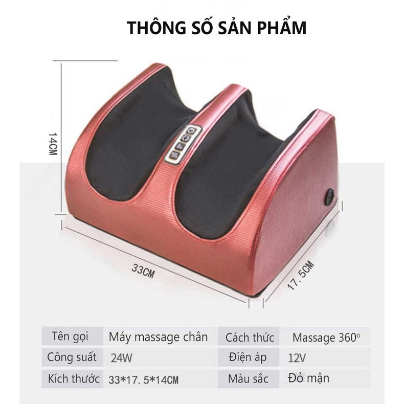 Máy massage chân bấm huyệt DELADEP bản cao cấp máy mát xa xoa bóp bàn chân dành cho người già dân văn phòng MSC01