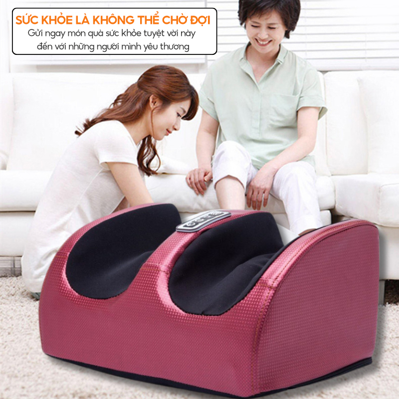 Máy massage chân bấm huyệt DELADEP bản cao cấp máy mát xa xoa bóp bàn chân dành cho người già dân văn phòng MSC01
