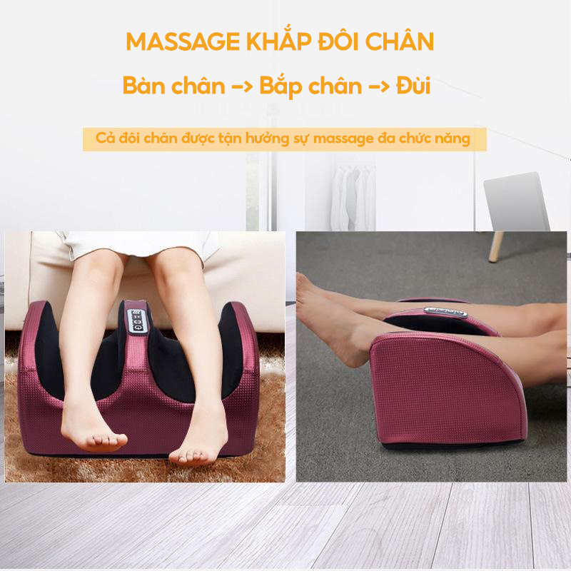 Máy massage chân bấm huyệt DELADEP bản cao cấp máy mát xa xoa bóp bàn chân dành cho người già dân văn phòng MSC01