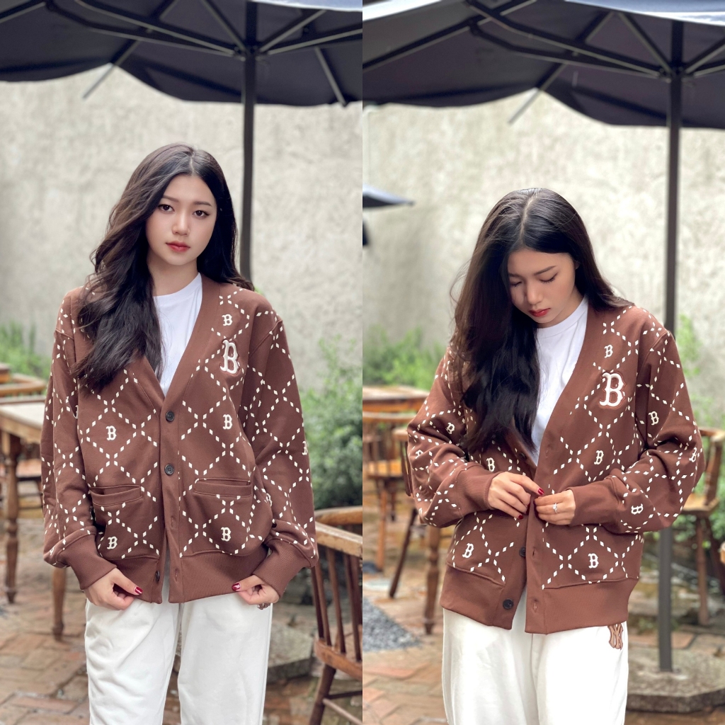 Áo nỉ Cardigan nam nữ MLB NY nhiều màu hàng xuất dư cao cấp phong cách Hàn Quốc