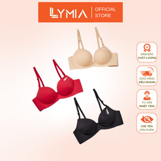 Áo Lót Nữ Su Đúc LYMIA Hình Lá Không Gọng Đệm Dày Nâng Ngực A01 có ảnh thật