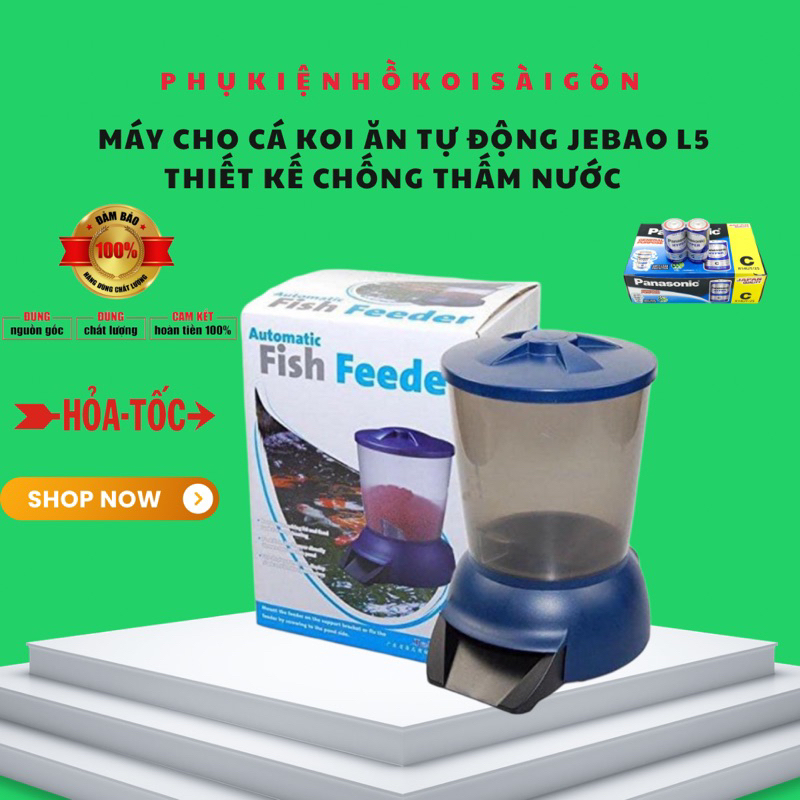 MÁY CHO CÁ KOI ĂN TỰ ĐỘNG JEBAO