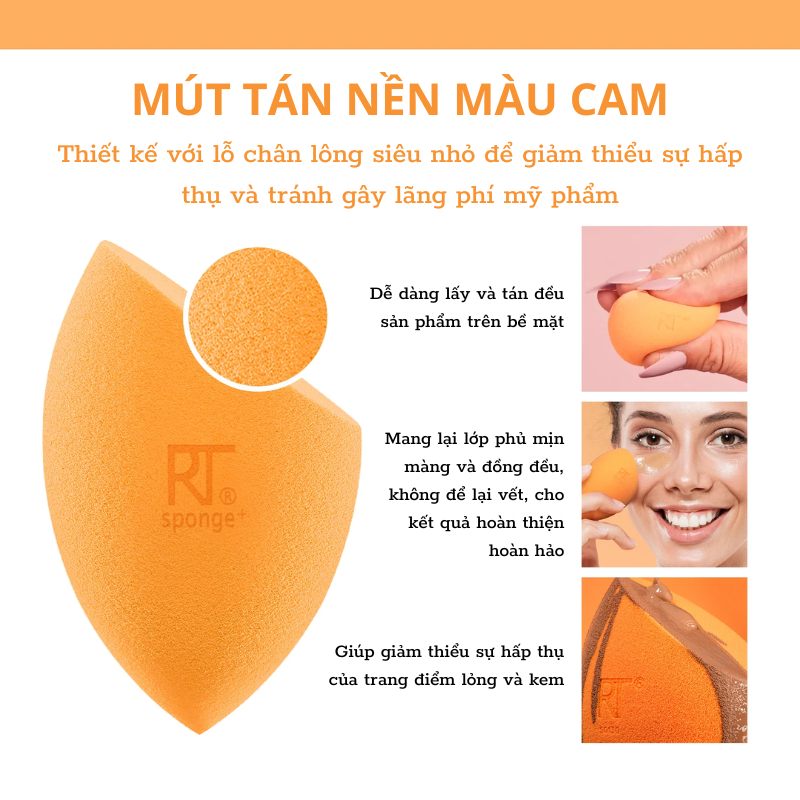 Mút Trang Điểm REAL TECHNIQUES Tán Nền Miracle Complexion Sponge (không hộp)