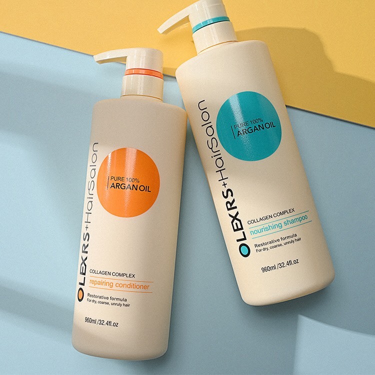 Cặp Dầu Gội Xả Olexrs Hair Salon-960ml Cho Tóc Khô Xơ Hư Tổn Tóc Gàu Ngăn Rụng Tóc