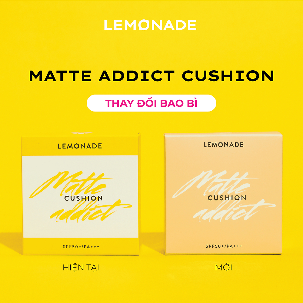 Combo phấn nước Lemonade Matte Addict Cushion 15g và son lót đầy môi LipFiller 4.5g