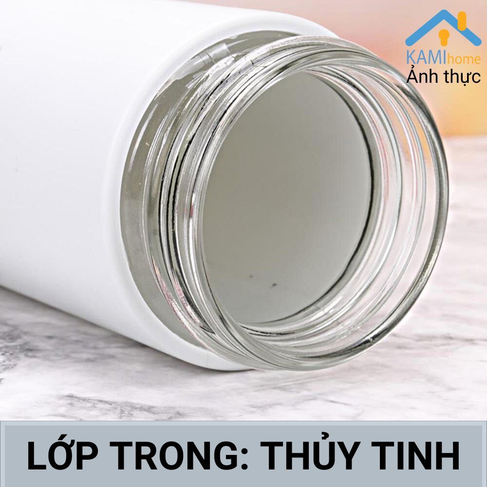 Bình nước thủy tinh  nắp chống tràn 350m KM20021