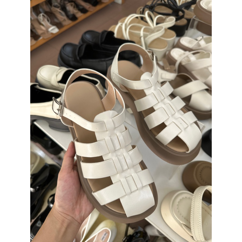 Giày sandal nữ ulzzang bít mũi rọ đế xuồng  mũi 5p đế mềm nữ Shoes Paradise SD019