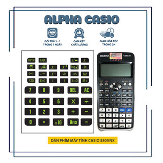 [ CHỐNG TRẦY XƯỚC ] Màu lục đen BASIC, Dán bàn phím casio fx 580vnx