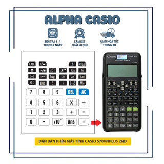 [ CHỐNG TRẦY XƯỚC ] Màu phím lục đen nguyên bản, Dán bàn phím casio fx 570vnplus eddtion II fx 570esplus 2nd