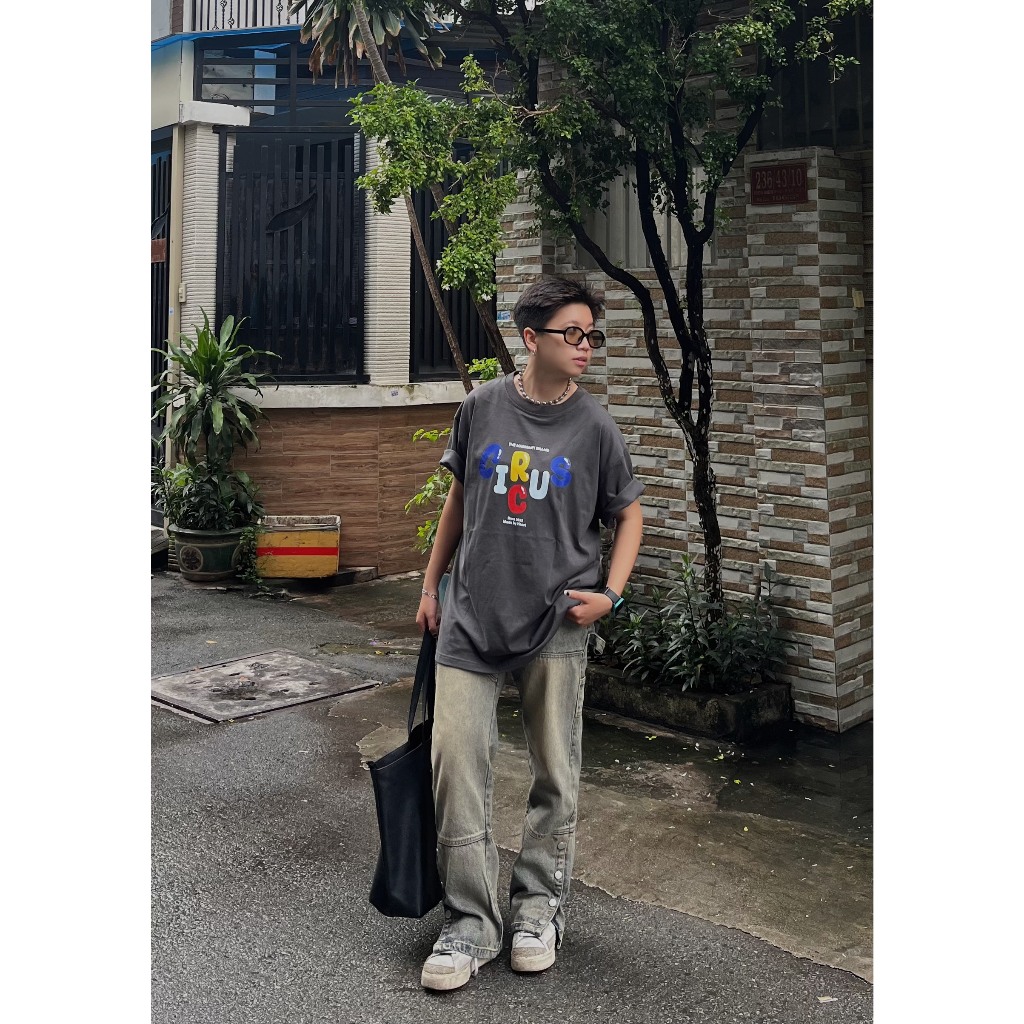 Áo thun unisex oversize Local Brand Circus 100% Cotton - Mã Basic B16