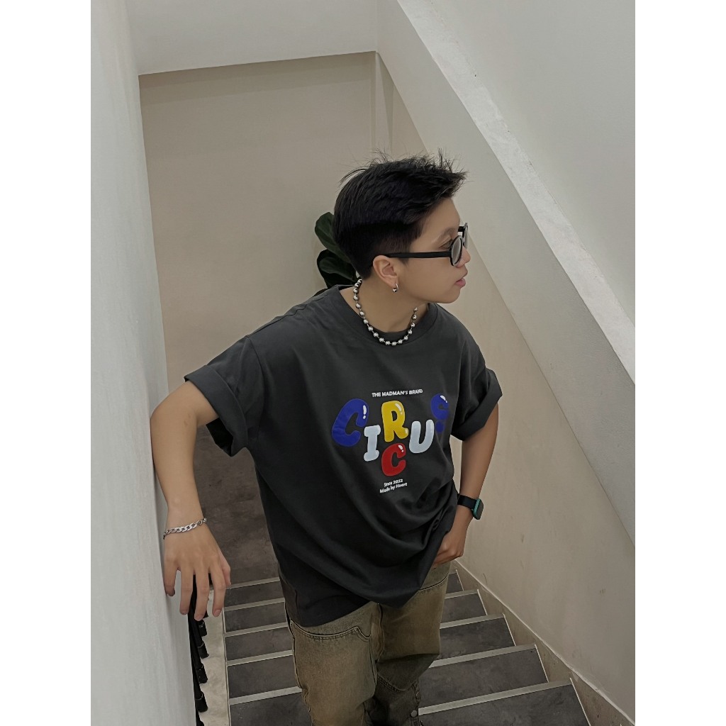 Áo thun unisex oversize Local Brand Circus 100% Cotton - Mã Basic B16