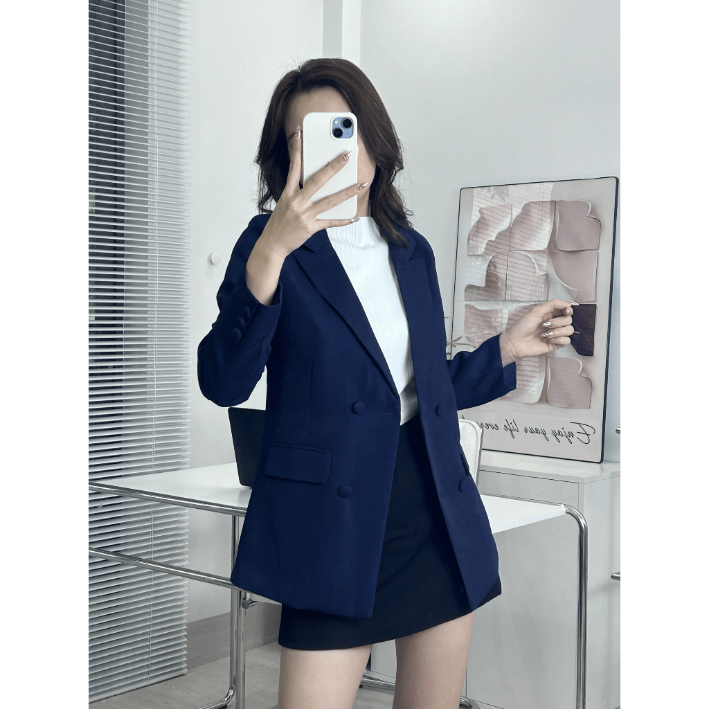 [CHIẾT EO] ÁO VEST NỮ ÁO BLAZER  Đệm vai, nút bọc, form chuẩn đi làm đi chơi LB03