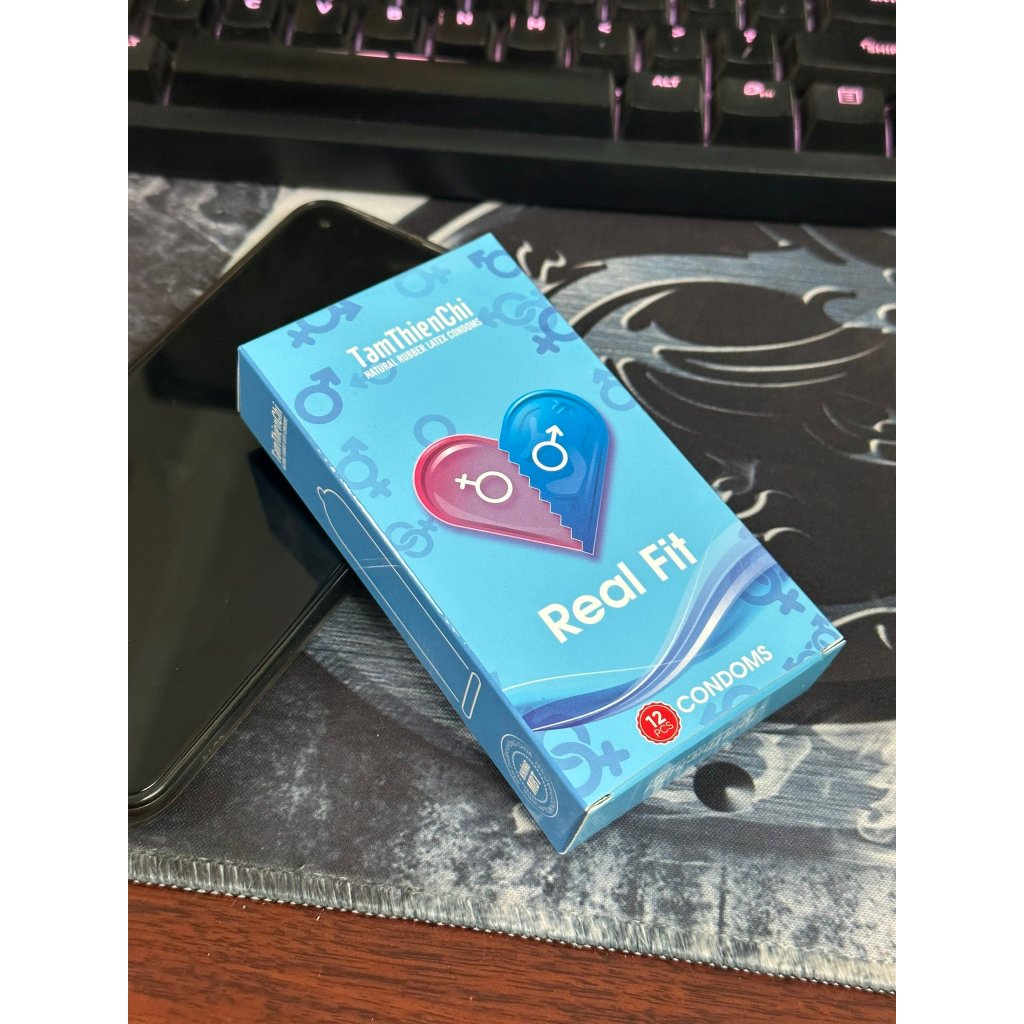 Bao cao su Tâm Thiện Chí Real Fit ôm sát hộp 12 chiếc
