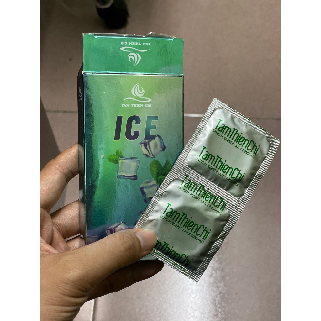 Bao cao su Tâm Thiện Chí ICE mát lạnh kéo dài Hộp 10 chiếc