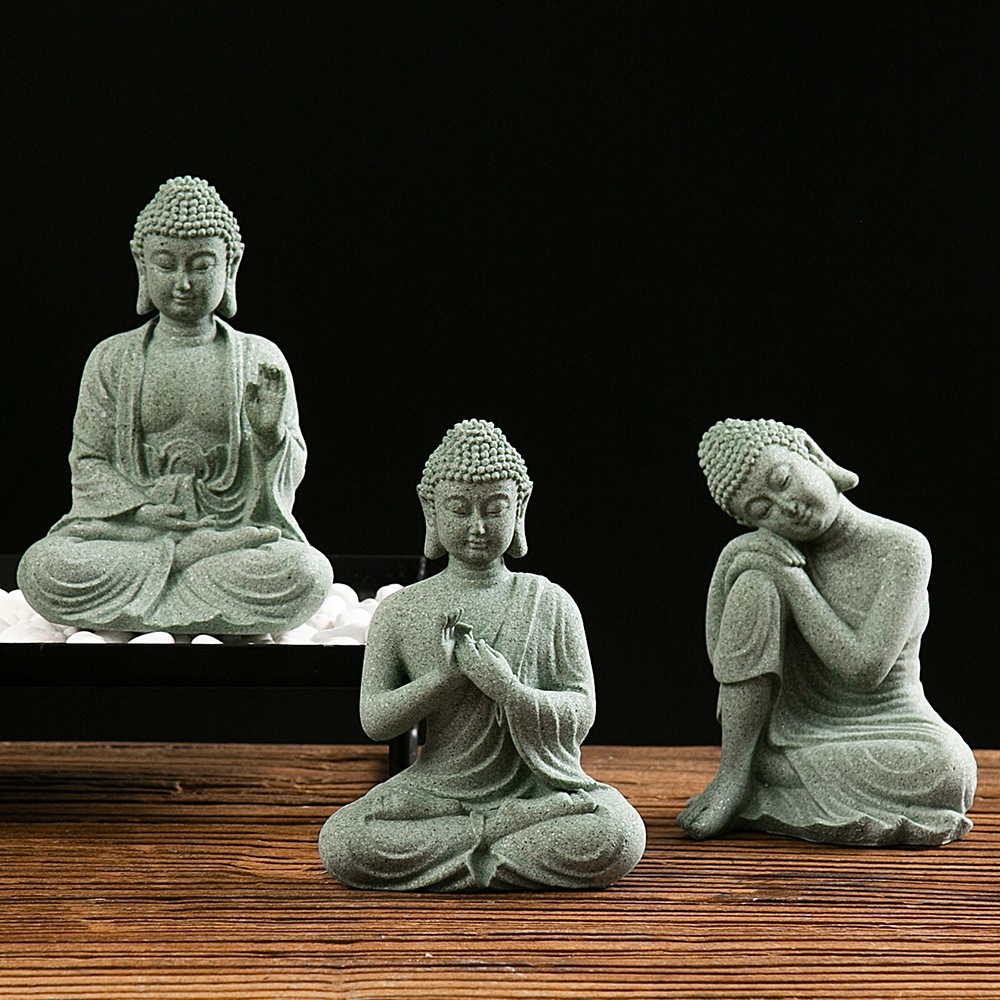 Tượng Phật Đá Sa Thạch Giá Rẻ - trang trí decor tiểu cảnh bonsai, trang trí bể cá cảnh thủy sinh, terarium, bán cạn