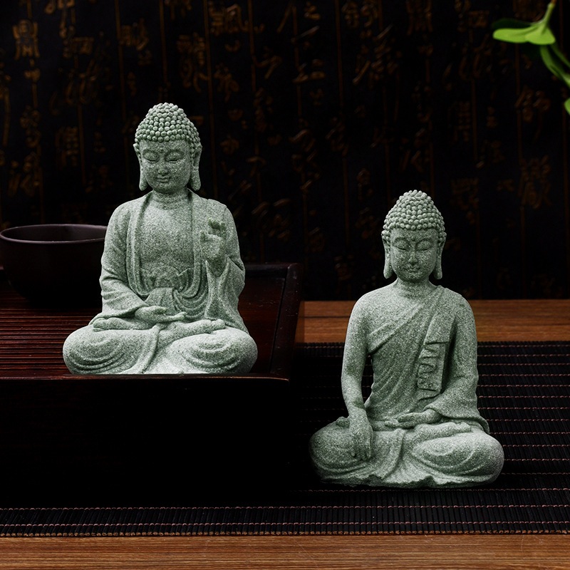 Tượng Phật Đá Sa Thạch Giá Rẻ - trang trí decor tiểu cảnh bonsai, trang trí bể cá cảnh thủy sinh, terarium, bán cạn