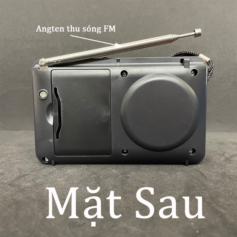 Đài radio FM SW 61 hỗ trợ cắm tai nghe 3.5mm - USB - Thẻ nhớ TF - Loa SW-61 chạy pin sạc âm thanh Hi-Fi