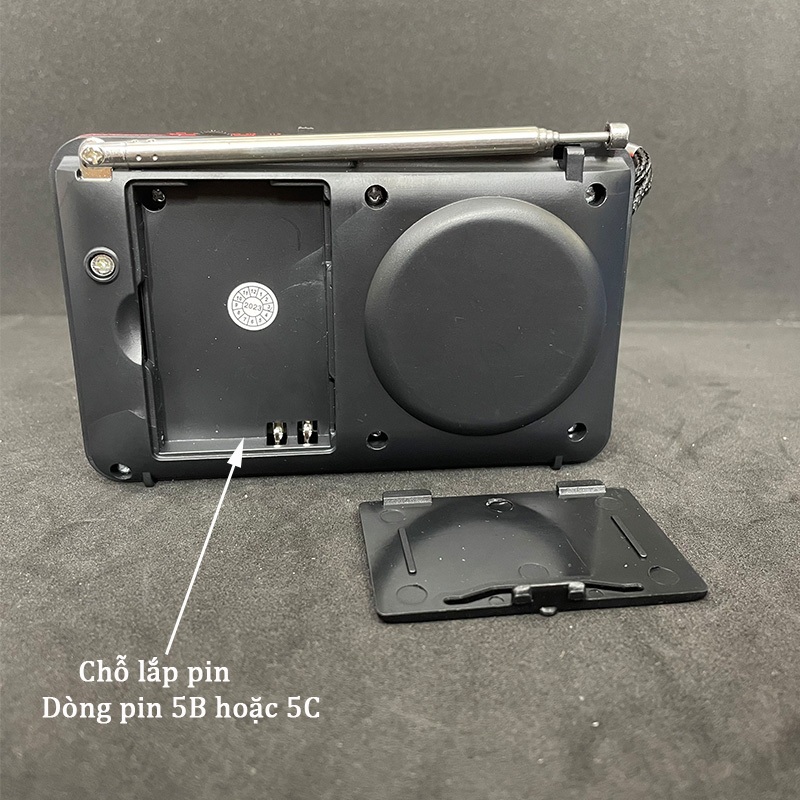 Đài radio FM SW 61 hỗ trợ cắm tai nghe 3.5mm - USB - Thẻ nhớ TF - Loa SW-61 chạy pin sạc âm thanh Hi-Fi