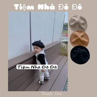 Nón mũ nồi len mũ chỏm cho bé gái bé trai  sơ sinh em bé trẻ em mùa mẫu trơn đáng yêu basic style phong cách Hàn Quốc