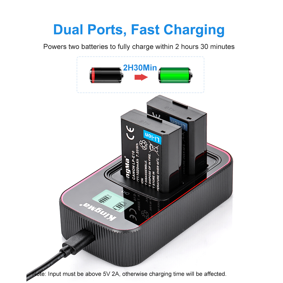 Canon LP-E10 | Pin và Dock sạc máy ảnh Canon EOS 4000D 3000D 1000D 1300D Rebel T100 T7 T6 T5 T3 Canon LP-E10 LPE10 E10