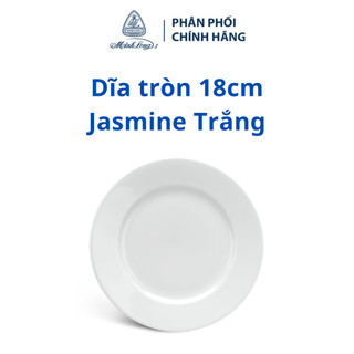 Dĩa tròn 18 cm Jasmine Trắng - Gốm sứ cao cấp Minh Long I