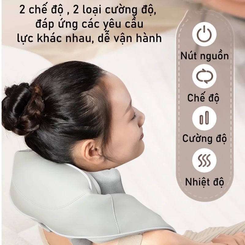 Máy massage cổ vai gáy AUX cao cấp phù hợp văn phòng, xe ô tô