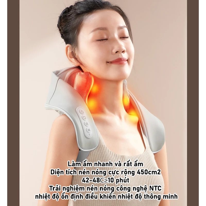 Máy massage cổ vai gáy AUX cao cấp phù hợp văn phòng, xe ô tô