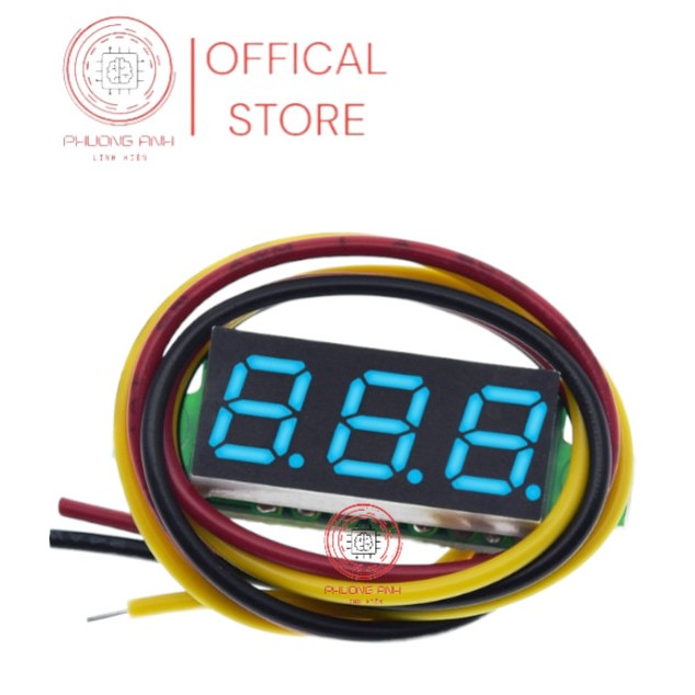 Vôn kế Mini 3 dây màn hình LED 0.28inch DC 0 -100V chất lượng cao, giá Rẻ