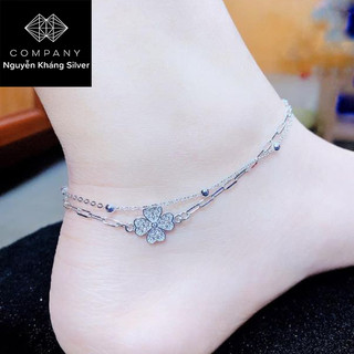 Các mẫu lắc chân bạc nữ hình cỏ 4 lá, hình nơ, hình quả cầu, lập phương