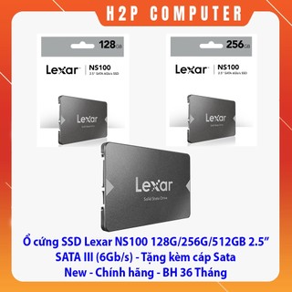 Ổ cứng ssd lexar ns100 sata iii 2,5'' 128g/256g/512g kèm cáp sata new - chính hãng - bh 36 tháng