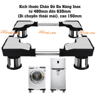 Chân Kệ Đa Năng Máy Giặt Tủ Lạnh Cao Cấp Size 460mm đến 630mm Chắc Chắn Chống Rung