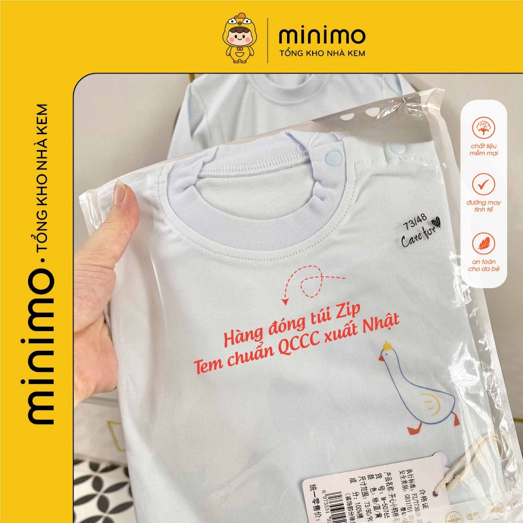 Đồ bộ thu đông trẻ em  nhà Minimo, Bộ dài tay thu đông cho bé, khách chọn màu shop giao hình in ngẫu nhiên