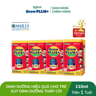 Lốc sữa GrowPLUS+ Hộp 110ml/180ml (lốc 4 hộp)
