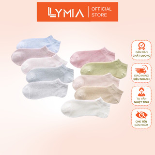 Tất lưới nữ Set 10 đôi tất lưới cổ ngắn thông hơi kháng khuẩn chống bí
