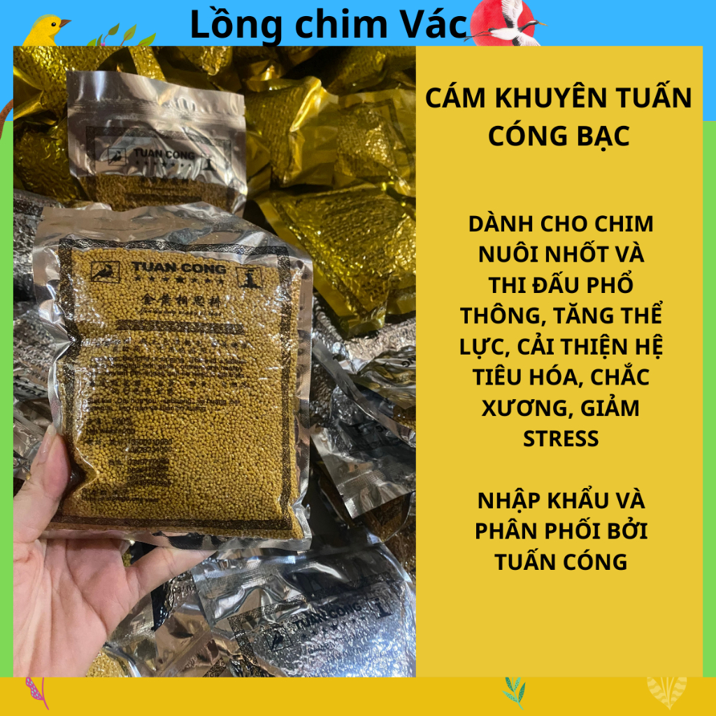 CÁM KHUYÊN TUẤN CÓNG, CÁM KHUYÊN NHẬP KHẨU CHO CHIM THI ĐẤU ĐỈNH CAO VÀ CHIM NUÔI NHỐT 200g
